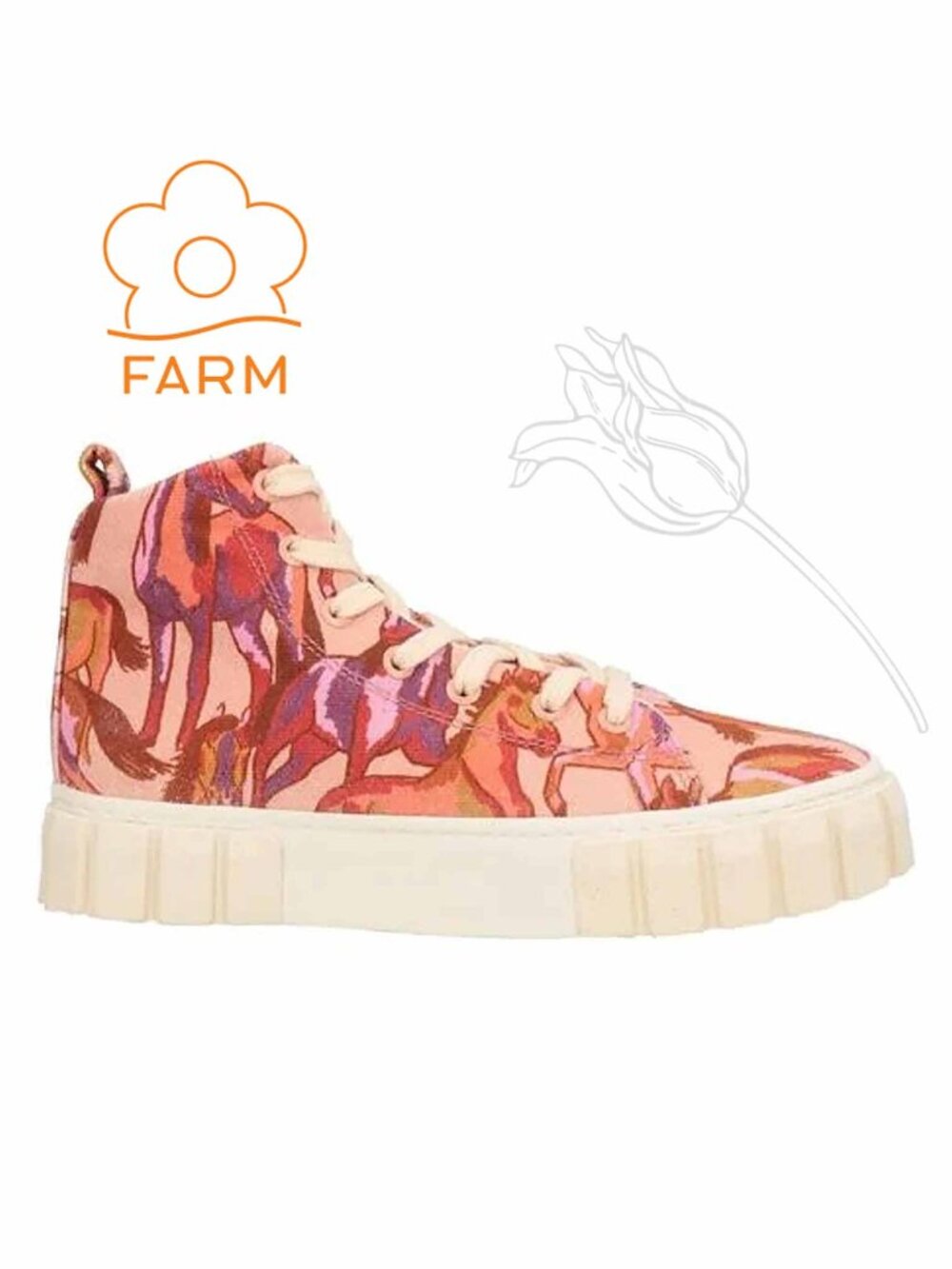 FARM RIO Rose Wild Horses Flatform Sneakers